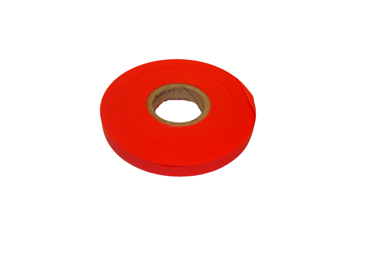 1/2"x130' Solid Flagging Tape Red